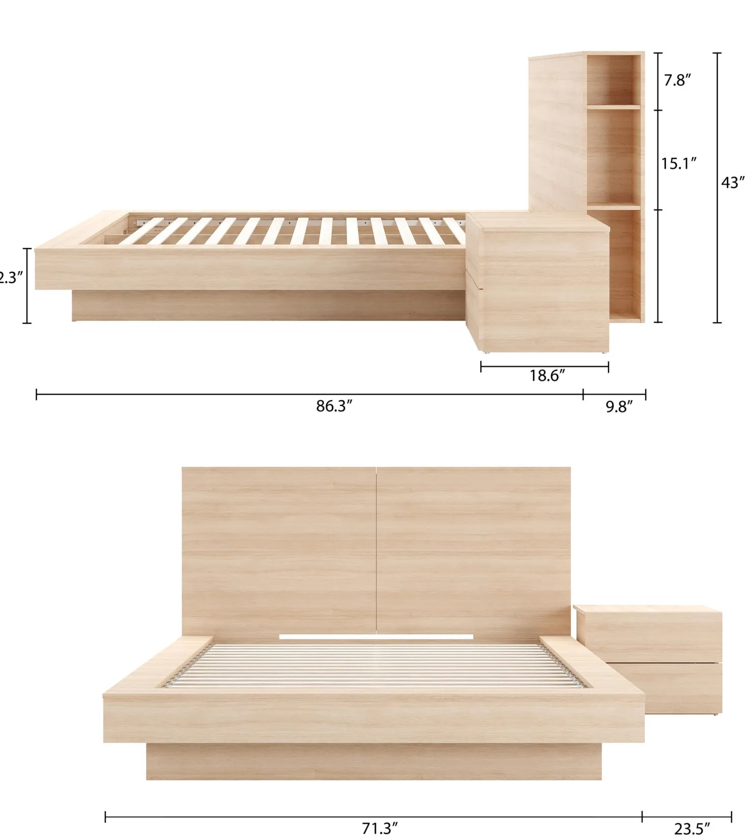Ensemble grand lit (60") - 3 mcx - Nexera