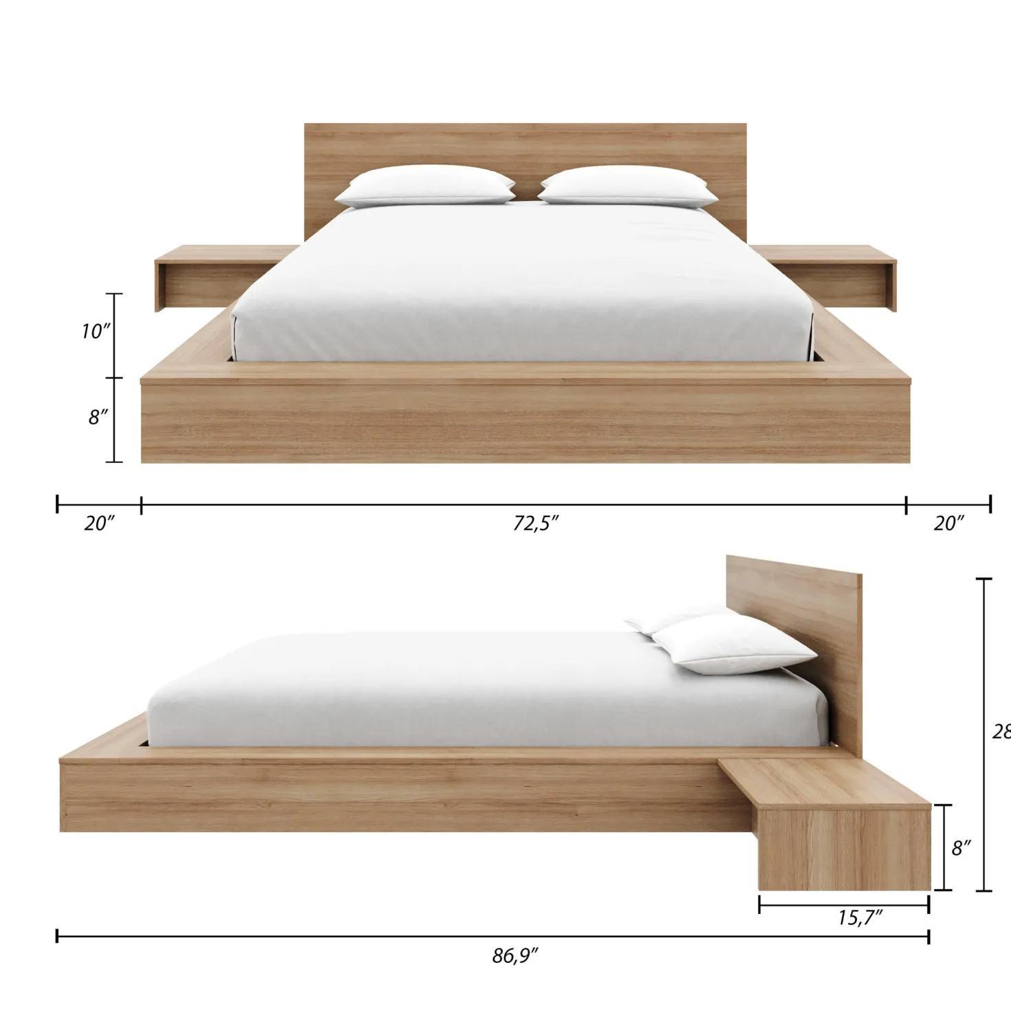 Ensemble grand lit (60") - 4 mcx - Nexera