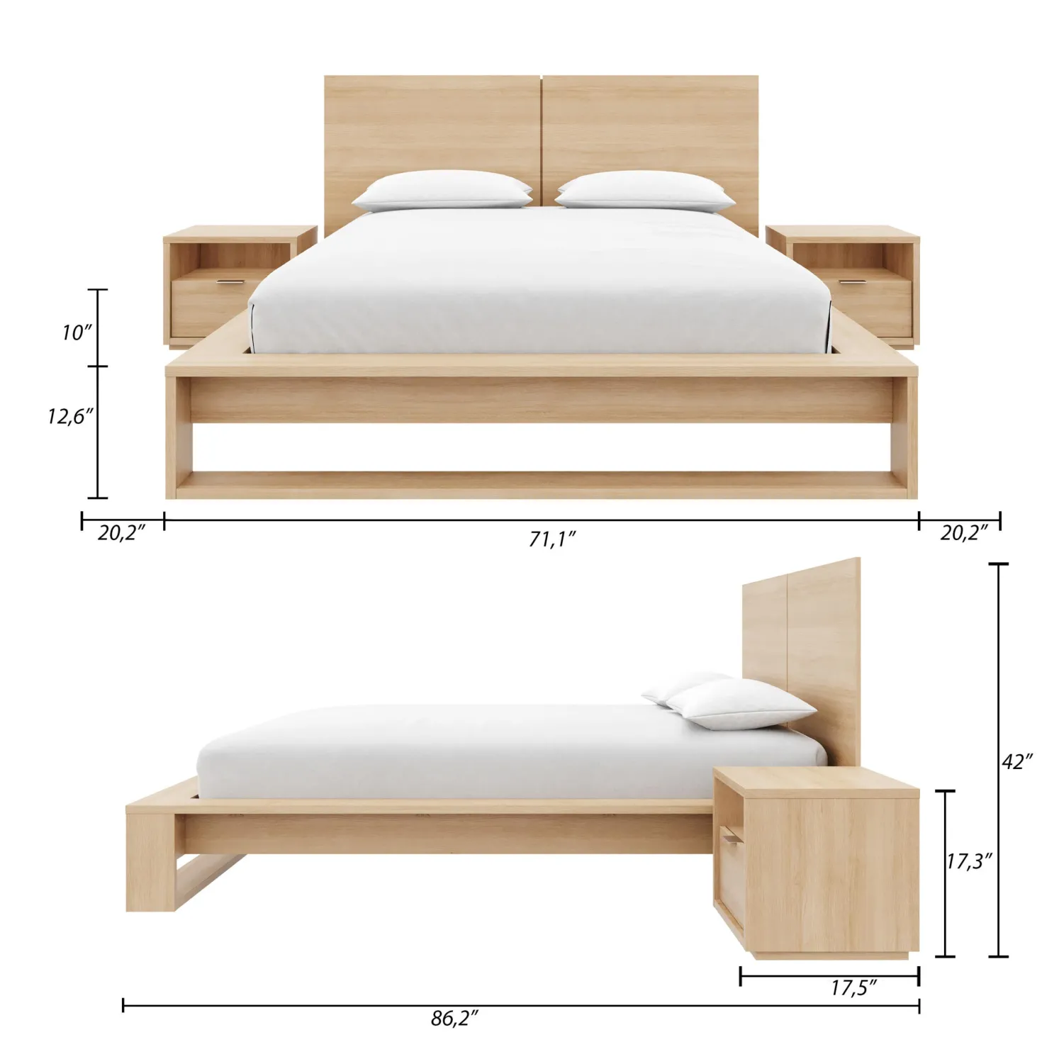 Ensemble grand lit (60") - 4 mcx - Nexera