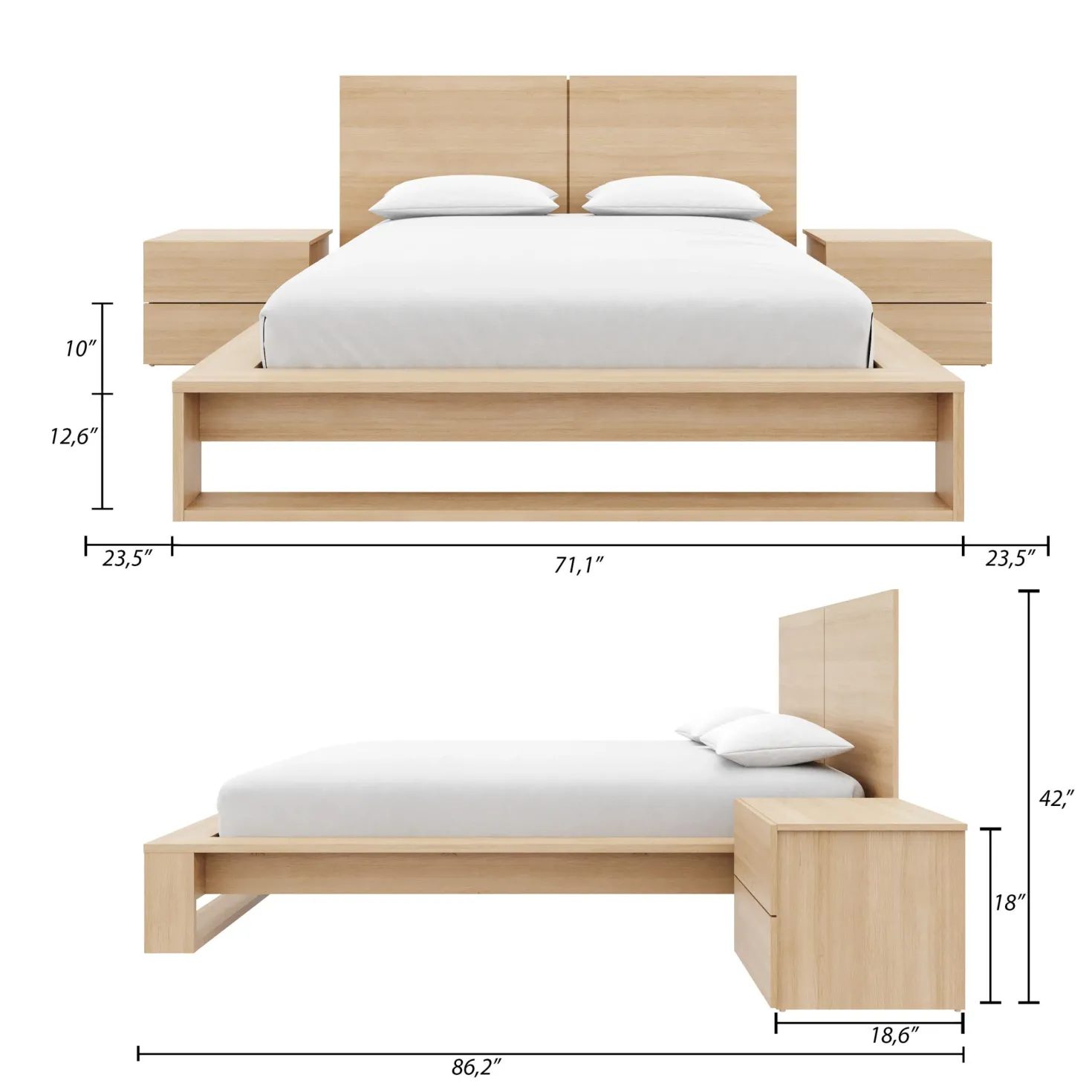 Ensemble grand lit (60") - 4 mcx - Nexera