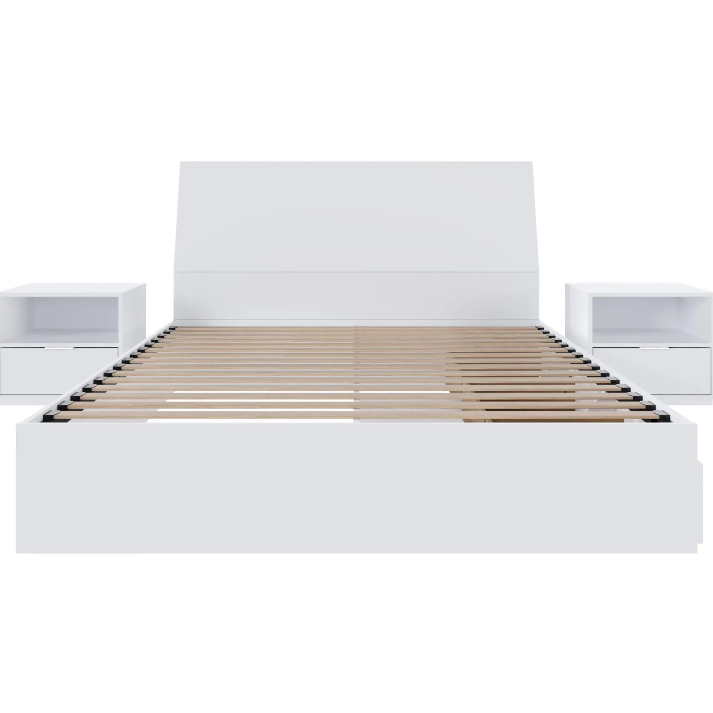Ensemble lit double avec rangement 3 tiroirs (54") - 4mcx - Nexera