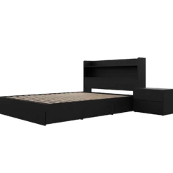 Ensemble lit double avec rangement (54") - 3mcx - Nexera
