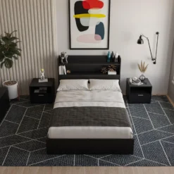 Ensemble lit double avec rangement (54