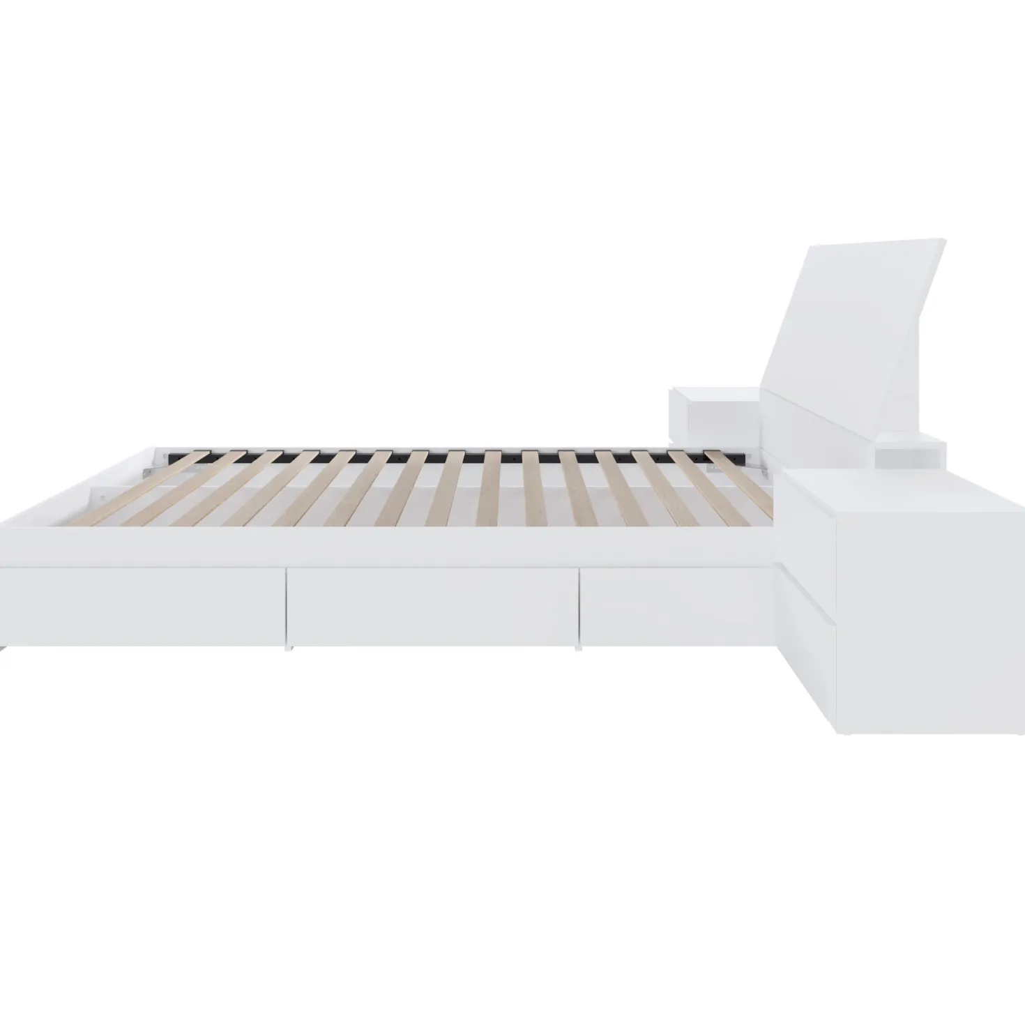 Ensemble lit double avec rangement (54") - 4mcx - Nexera