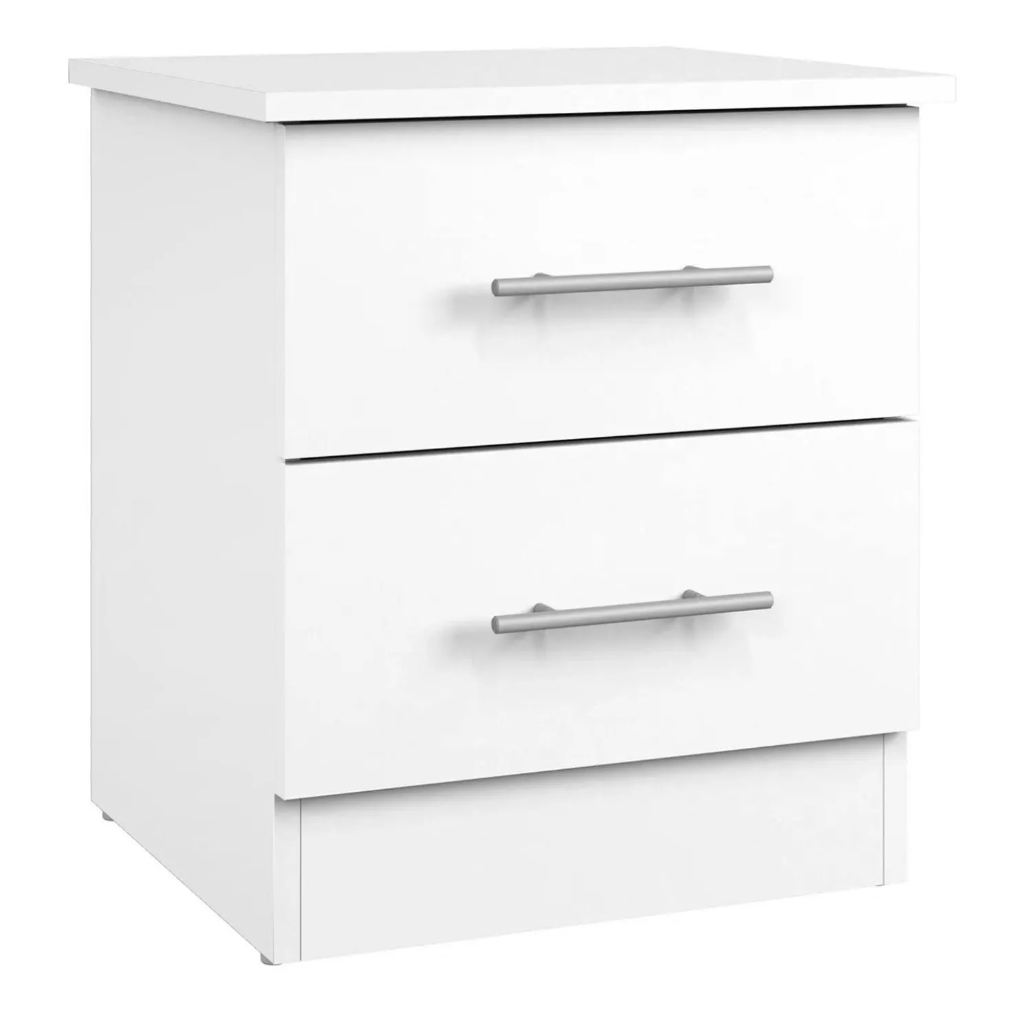 Ensemble lit double avec rangement 6 tiroirs, tête de lit et table de chevet (54")