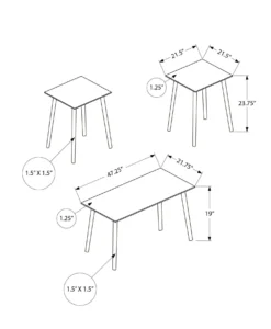 Ensemble tables de salon 3 mcx - Monarch