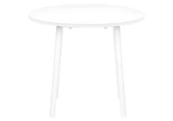 Ens salle à manger - 3mcx, dessus blanc, métal blanc
