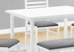 Ens salle à manger - 5mcx, dessus blanc, métal blanc
