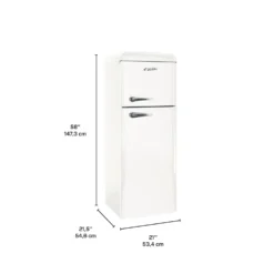 EPIC Réfrigérateur 7,5 pi3 21 po Blanc Congélateur en haut - ERR82W-1