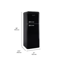 EPIC Réfrigérateur 7,5 pi3 21 po Noir Congélateur en haut - ERR82BL-1