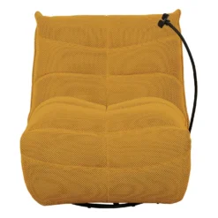 Fauteuil berçant inclinable avec support à cellulaire - jaune or