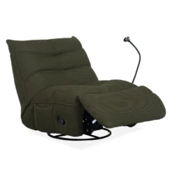 Fauteuil berçant inclinable avec support à cellulaire - vert