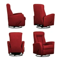 Fauteuil berçant pivotant inclinable - rouge