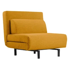 Fauteuil convertible pivotant - jaune