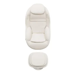 Fauteuil de massage inclinable électrique avec ottoman en cuir synthétique - blanc