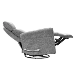 Fauteuil inclinable berçant et pivotant - gris foncé
