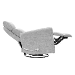 Fauteuil inclinable berçant et pivotant - gris pâle