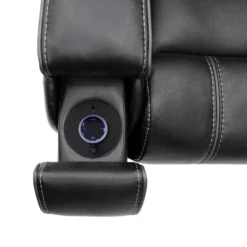 Fauteuil inclinable électrique avec appui-tête ajustable, commandes rétractables et système de son immersif