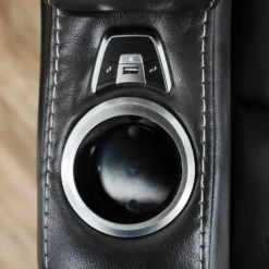 Fauteuil inclinable électrique avec rangement, porte-gobelets et éclairage DEL - gris