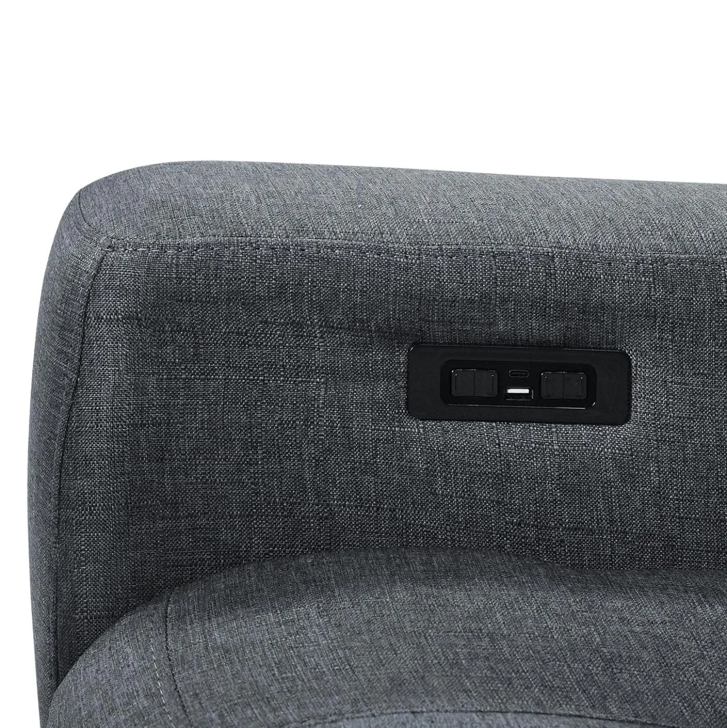 Fauteuil inclinable électrique berçant et pivotant avec appui-tête ajustable