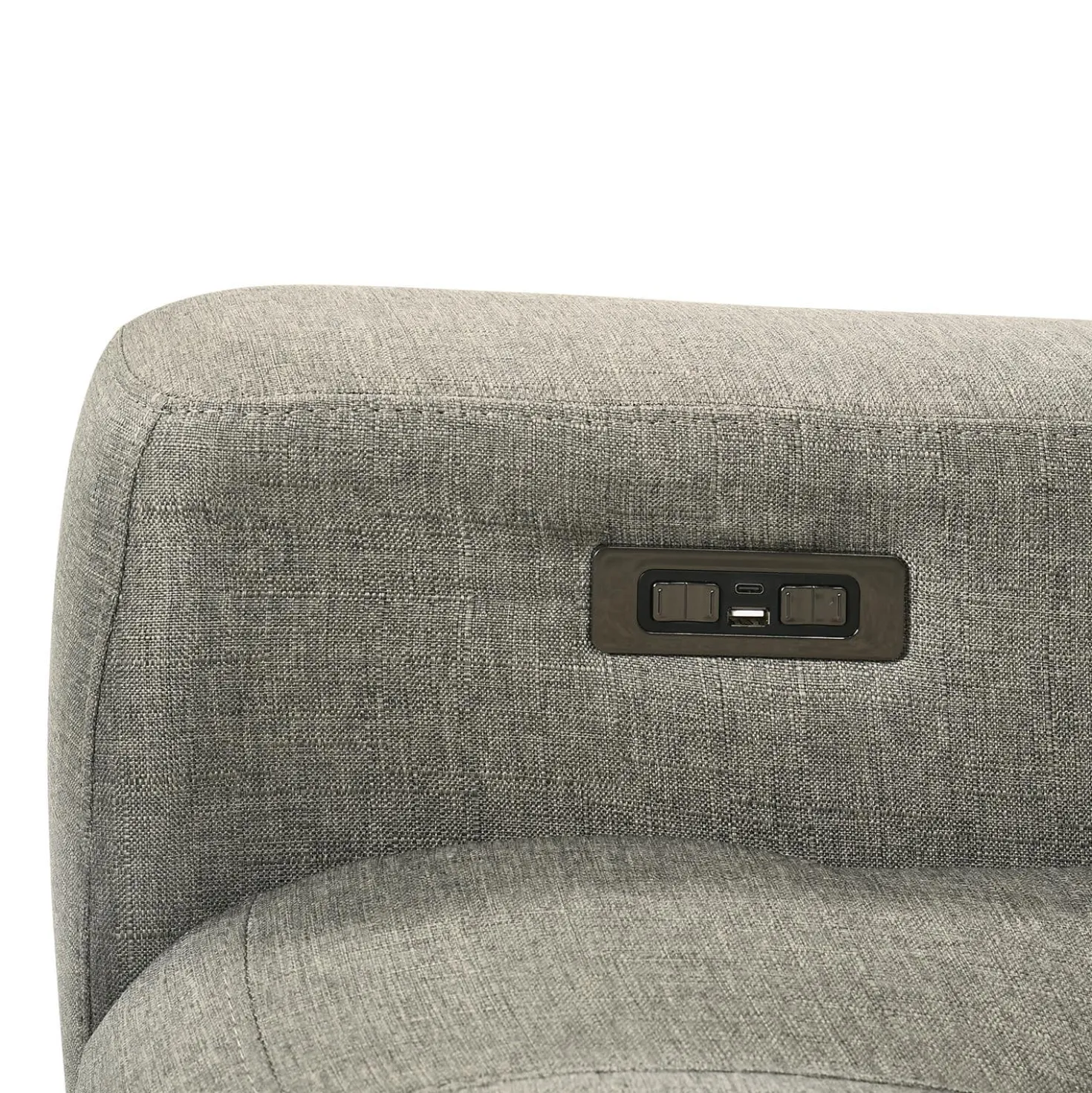 Fauteuil inclinable électrique berçant et pivotant avec appui-tête ajustable