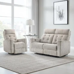 Fauteuil inclinable électrique berçant et pivotant avec appui-tête ajustable