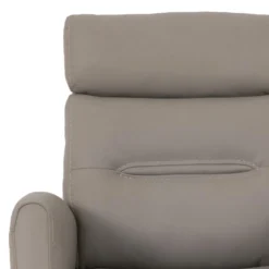 Fauteuil inclinable électrique en cuir véritable - gris