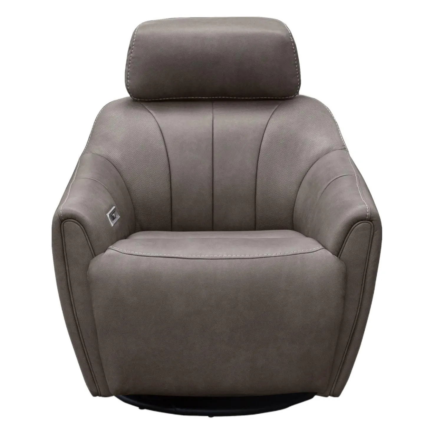 Fauteuil inclinable pivotant électrique avec système audio intégré - gris