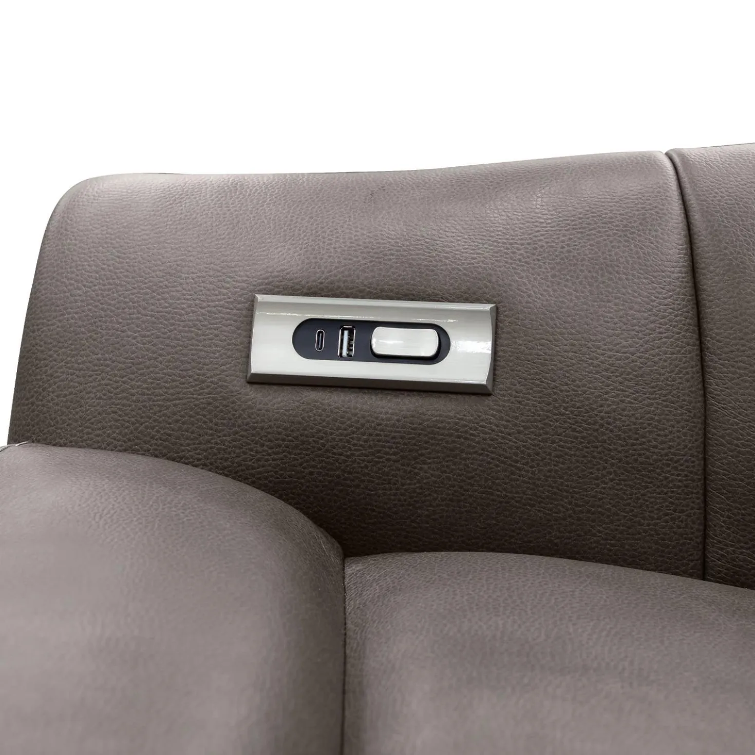 Fauteuil inclinable pivotant électrique avec système audio intégré - gris