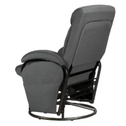Fauteuil inclinable, pivotant et berçant à billes avec repose-pieds