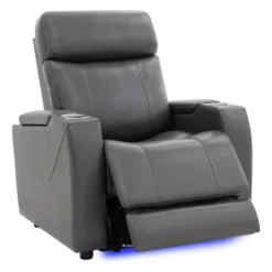 Fauteuil électrique inclinable et système audio intégré - gris