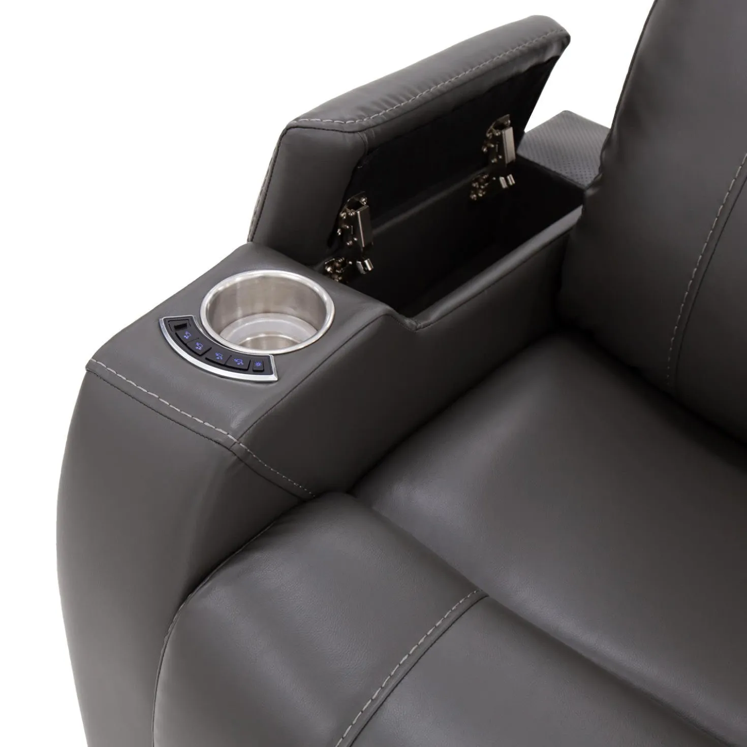 Fauteuil électrique inclinable et système audio intégré - gris