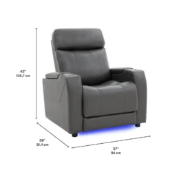 Fauteuil électrique inclinable et système audio intégré - gris
