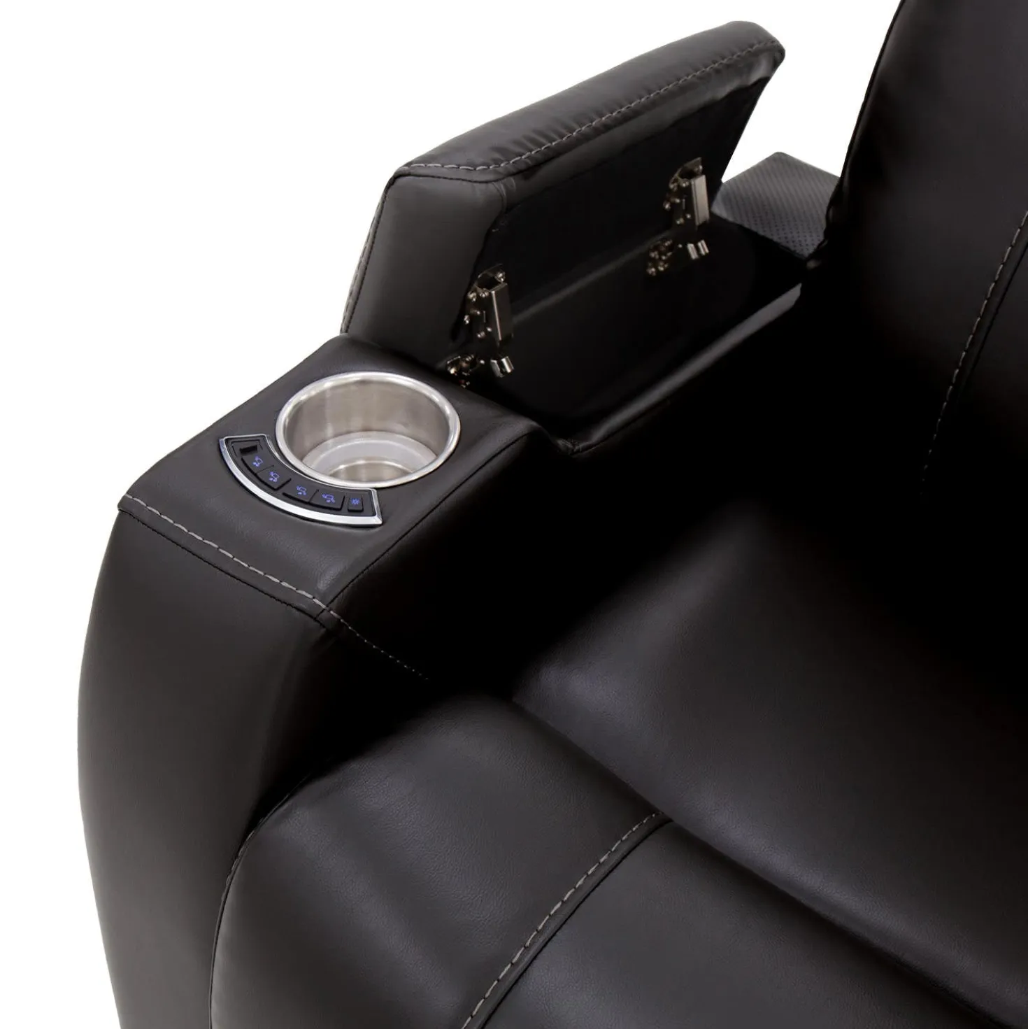 Fauteuil électrique inclinable et système audio intégré - noir
