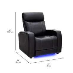 Fauteuil électrique inclinable et système audio intégré - noir