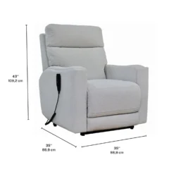 Fauteuil lève-personne inclinable électrique avec massage, chaleur et appui-tête ajustable - beige