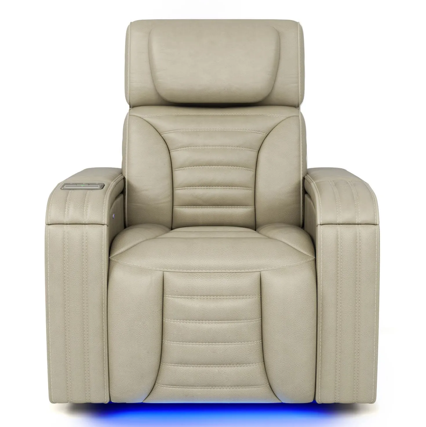 Fauteuil modulaire électrique inclinable avec massage, chaleur et porte-gobelets rétractables