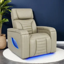 Fauteuil modulaire électrique inclinable avec massage, chaleur et porte-gobelets rétractables