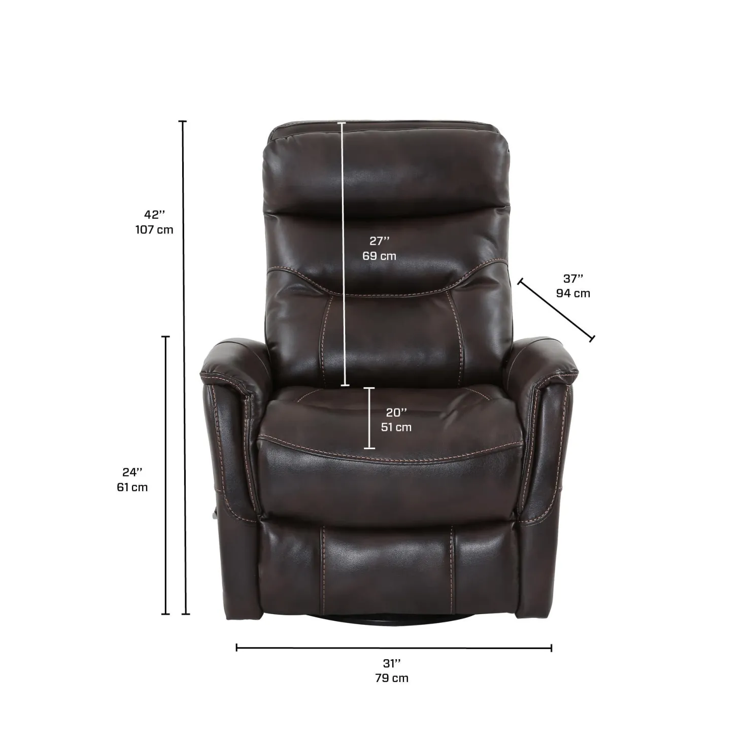 Fauteuil pivotant inclinable