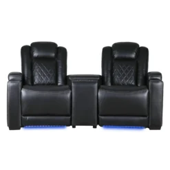 2 fauteuils modulaires électriques inclinables avec console en angle et porte-gobelets - 3 mcx