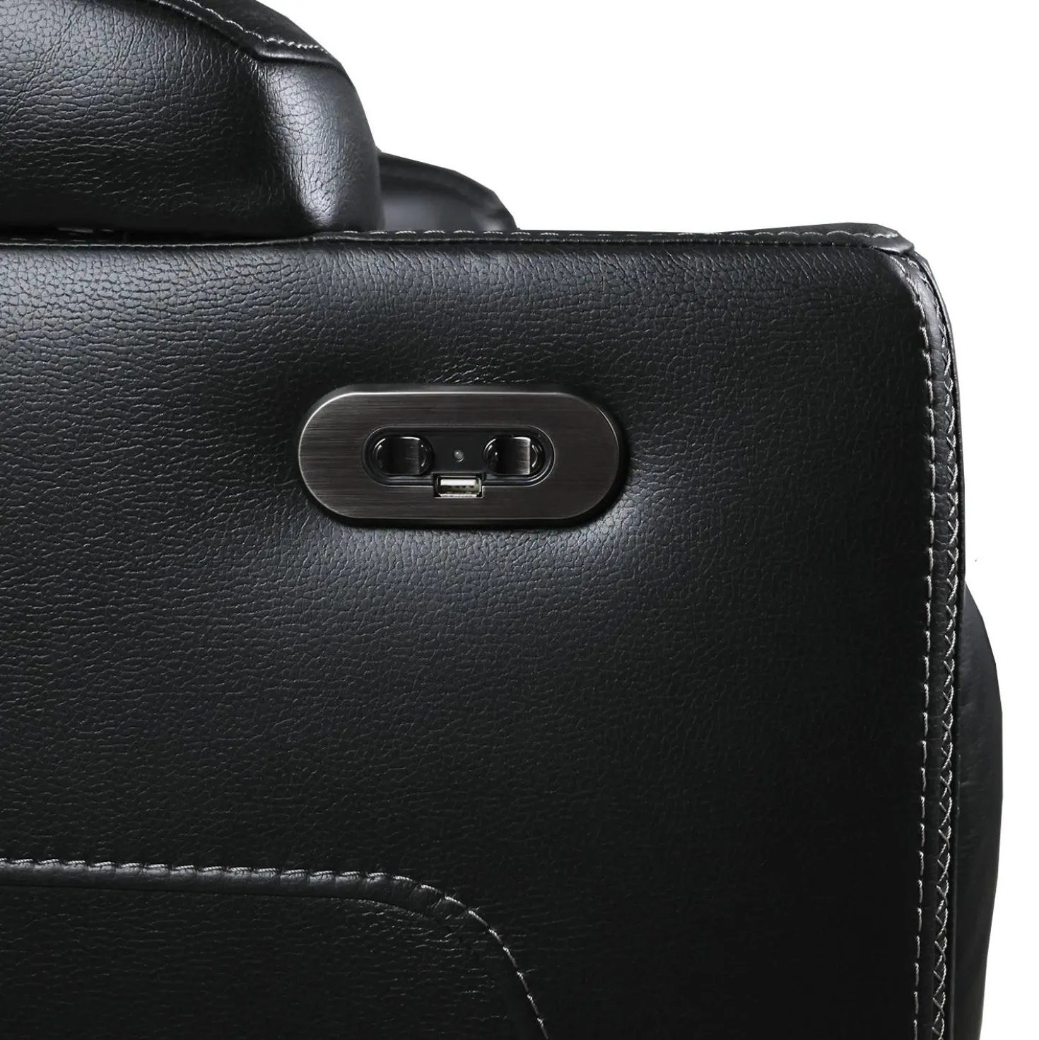 2 fauteuils modulaires électriques inclinables avec console en angle et porte-gobelets - 3 mcx