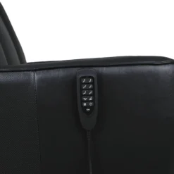 Fauteuil tout cuir électrique inclinable et pivotant 4 moteurs avec massage, haut-parleurs intégrés et lumières LED