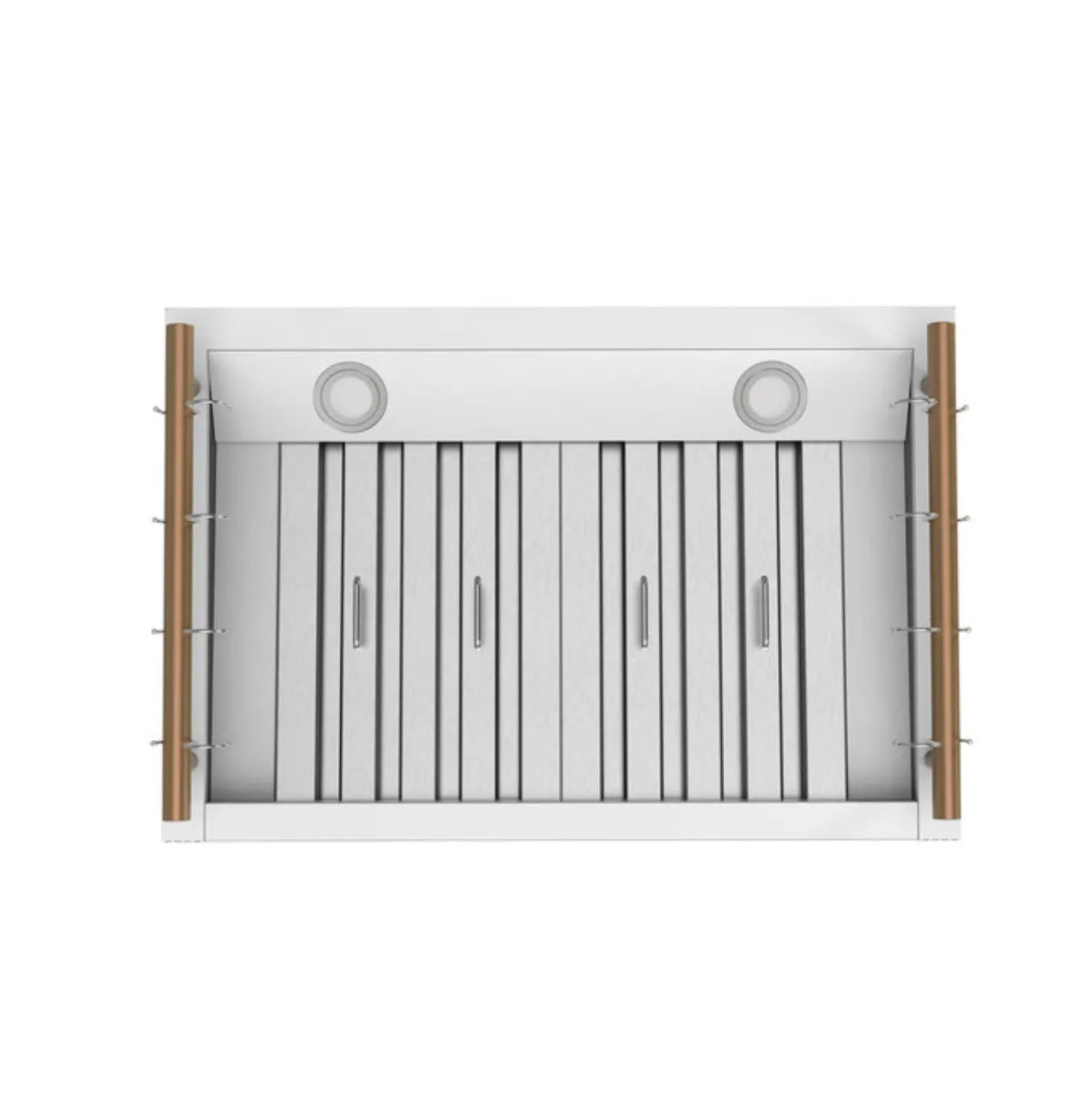 FORNO Hotte murale 30" Cheminée Blanc 29.3" , 375 PI3/MIN-FRHWM5503-30