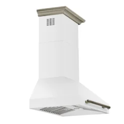 FORNO Hotte murale 30po Cheminée Blanc 30