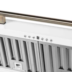 FORNO Hotte murale 30po Cheminée Blanc 30