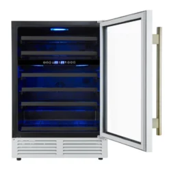 FORNO Refroidisseur à vin double zone 24" Blanc 24" - FWCDR6634-24