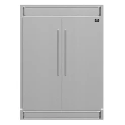 FORNO Réfrigérateur/Congélateur convertible 27,2 pi3 60 po Inox Côte à côte - FFFFD1722-60