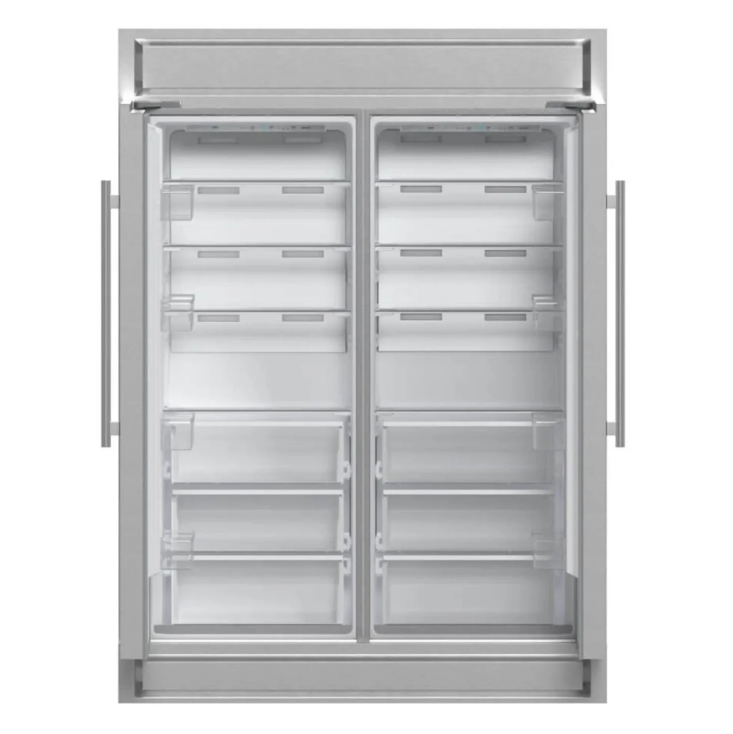FORNO Réfrigérateur/Congélateur convertible 27,2 pi3 60 po Inox Côte à côte - FFFFD1722-60