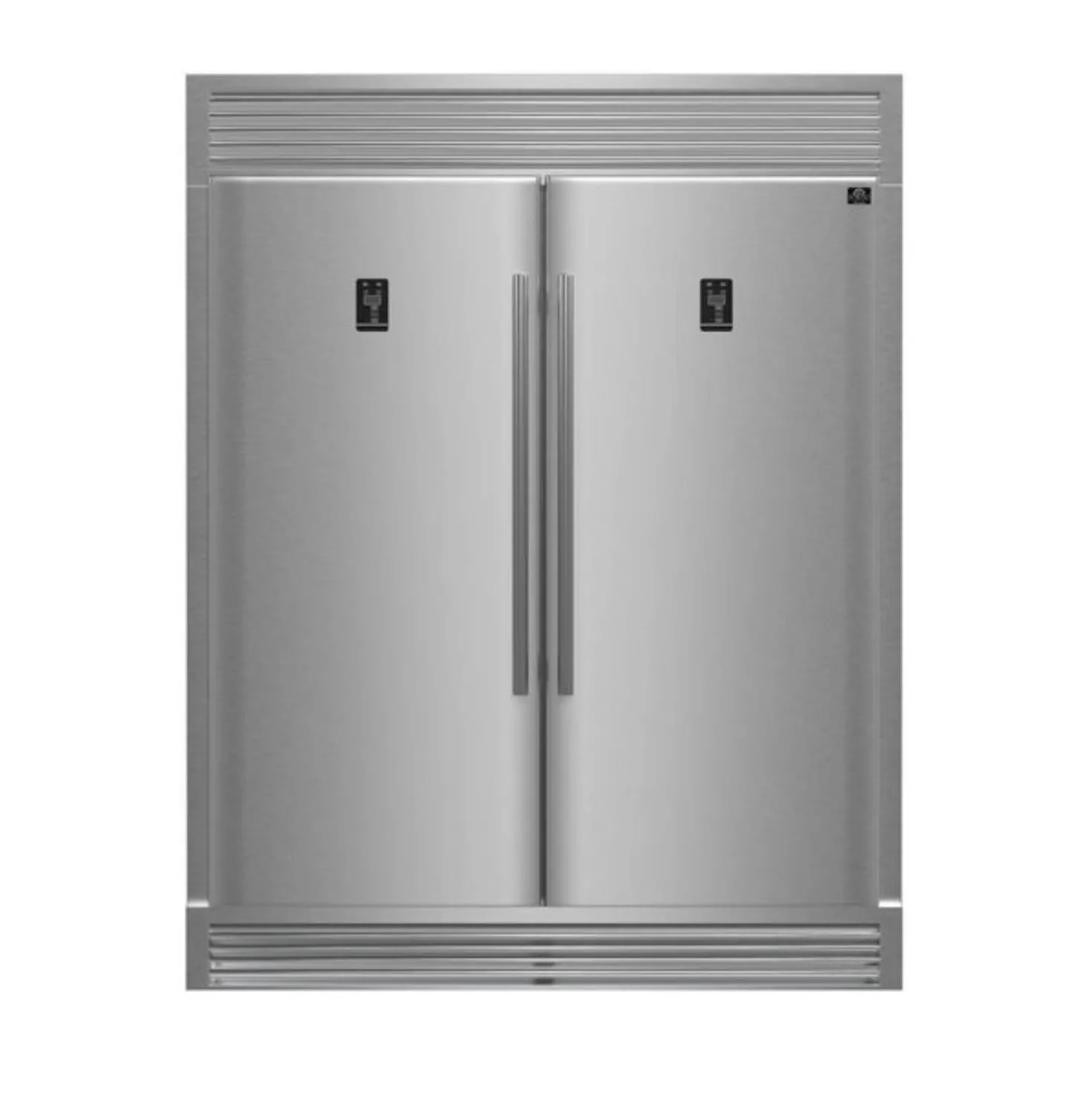 FORNO Réfrigérateur convertible 56 po Inox Côte à côte, Congélateur convertible - FFFFD1933-60