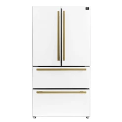 FORNO Réfrigérateur 19,2 pi3 36 po Blanc Portes françaises - FFRBI1820-36